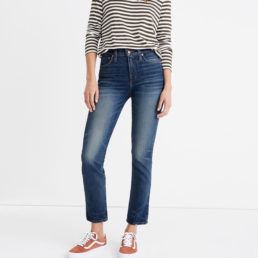 Madewell Rivet & thread high rise stovepipe jeans